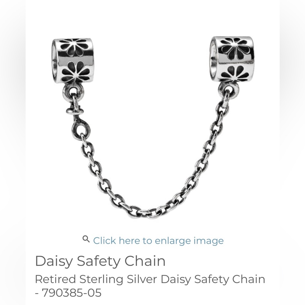 Retired Sterling Silver Daisy Safety Chain - 790385-05